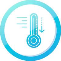 Cold Solid Blue Gradient Icon vector