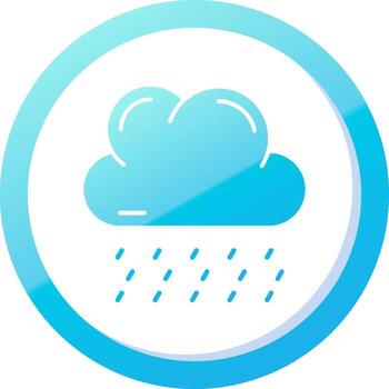 lluvioso sólido azul degradado icono vector