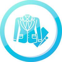 Business suit Solid Blue Gradient Icon vector