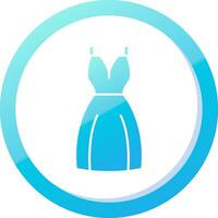 Evening dress Solid Blue Gradient Icon vector