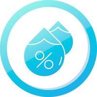 Humidity Solid Blue Gradient Icon vector