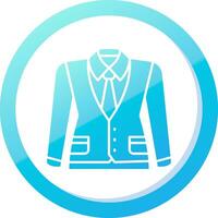 Waistcoat Solid Blue Gradient Icon vector