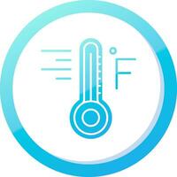 Fahrenheit Solid Blue Gradient Icon vector