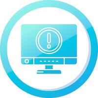 Error Solid Blue Gradient Icon vector