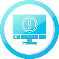 Error Solid Blue Gradient Icon vector