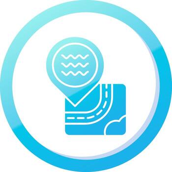 Pool Solid Blue Gradient Icon vector
