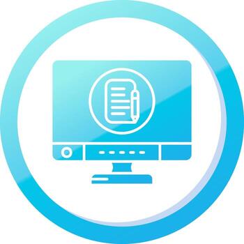 Edit Solid Blue Gradient Icon vector