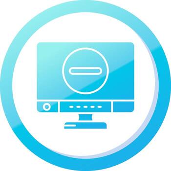 Remove Solid Blue Gradient Icon vector