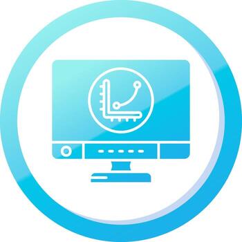 grafico sólido azul degradado icono vector
