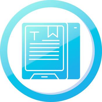 Reading Solid Blue Gradient Icon vector