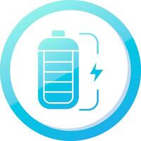 Battery Solid Blue Gradient Icon vector