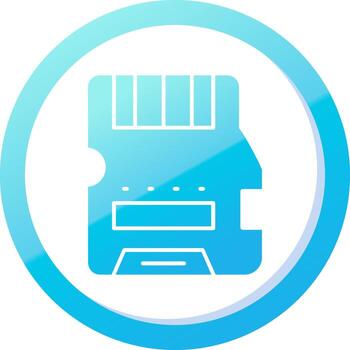 Memory Solid Blue Gradient Icon vector