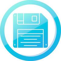 Floppy disk Solid Blue Gradient Icon vector