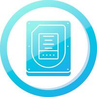 Disk Solid Blue Gradient Icon vector