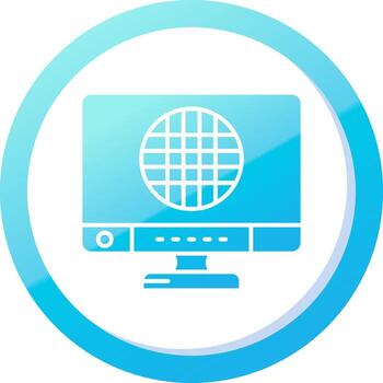 Grid Solid Blue Gradient Icon vector