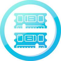 RAM sólido azul degradado icono vector