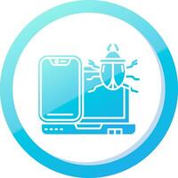 Bug Solid Blue Gradient Icon vector