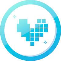 Pixel Solid Blue Gradient Icon vector