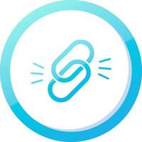 Link Solid Blue Gradient Icon vector
