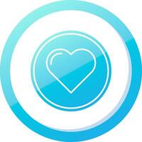 Heart Solid Blue Gradient Icon vector