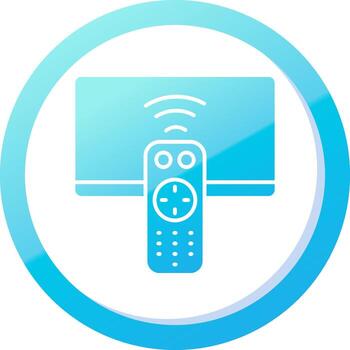 Remote Solid Blue Gradient Icon vector