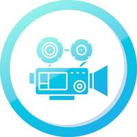 Video camera Solid Blue Gradient Icon vector