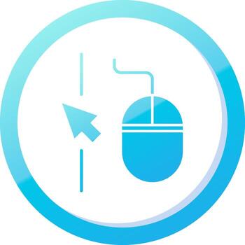 Mouse Solid Blue Gradient Icon vector