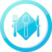 Cutlery Solid Blue Gradient Icon vector