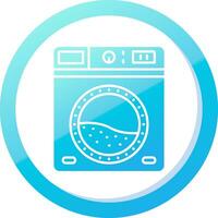 Laundry Solid Blue Gradient Icon vector