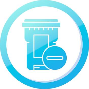 Eliminar sólido azul degradado icono vector