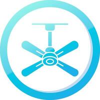 Fan Solid Blue Gradient Icon vector