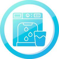 dispensador sólido azul degradado icono vector