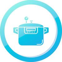 Pressure cooker Solid Blue Gradient Icon vector