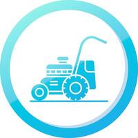 Mower Solid Blue Gradient Icon vector