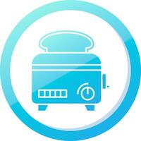 Toaster Solid Blue Gradient Icon vector