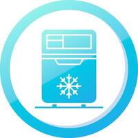 Refrigerator Solid Blue Gradient Icon vector