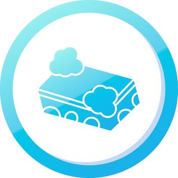 esponja sólido azul degradado icono vector