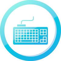 Keyboard Solid Blue Gradient Icon vector