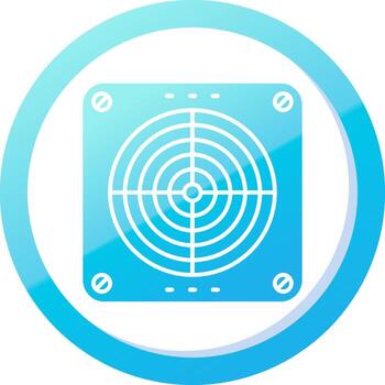 Extractor Solid Blue Gradient Icon vector