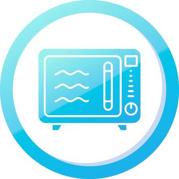 Oven Solid Blue Gradient Icon vector