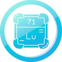 lutecio sólido azul degradado icono vector