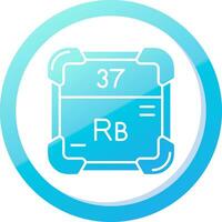 rubidio sólido azul degradado icono vector