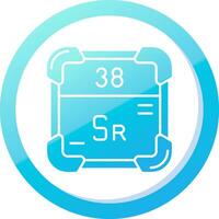 Strontium Solid Blue Gradient Icon vector