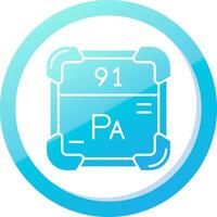 Protactinium Solid Blue Gradient Icon vector