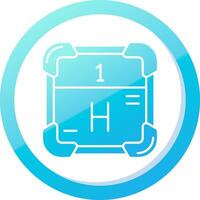 Hydrogen Solid Blue Gradient Icon vector