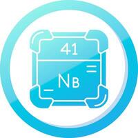 Niobium Solid Blue Gradient Icon vector