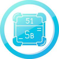 Antimony Solid Blue Gradient Icon vector