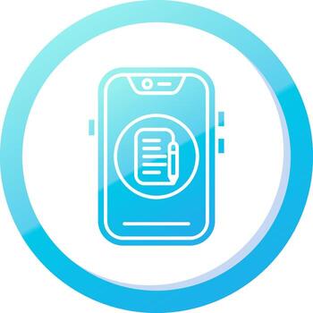Edit Solid Blue Gradient Icon vector