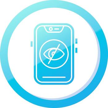 Disabled Solid Blue Gradient Icon vector