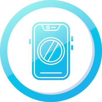 Ban Solid Blue Gradient Icon vector